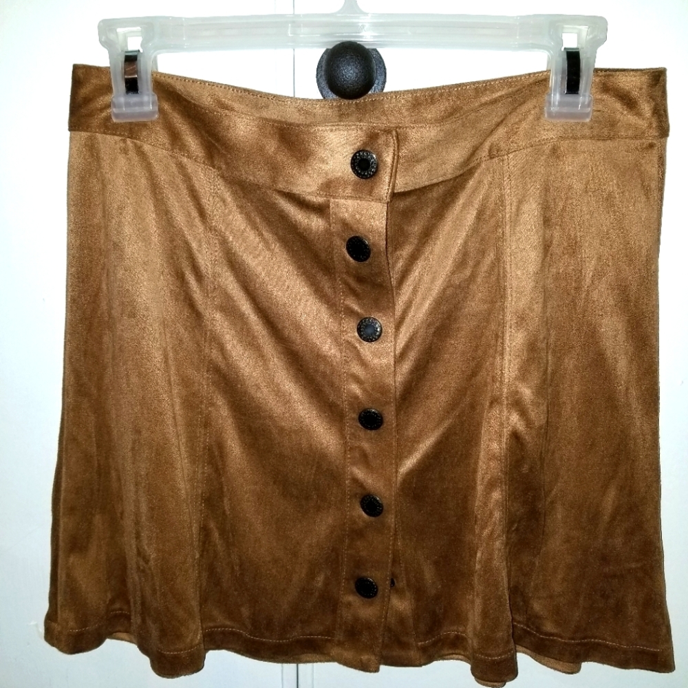 Express Size 6 Faux suede mini skirt